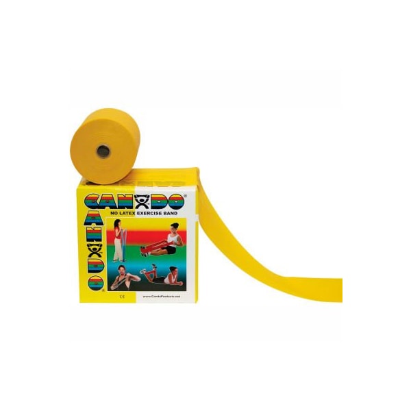 Fabrication Enterprises CanDo Latex-Free Exercise Band, Yellow, 50 Yard Roll, 1 Roll/Box 1359343 - main